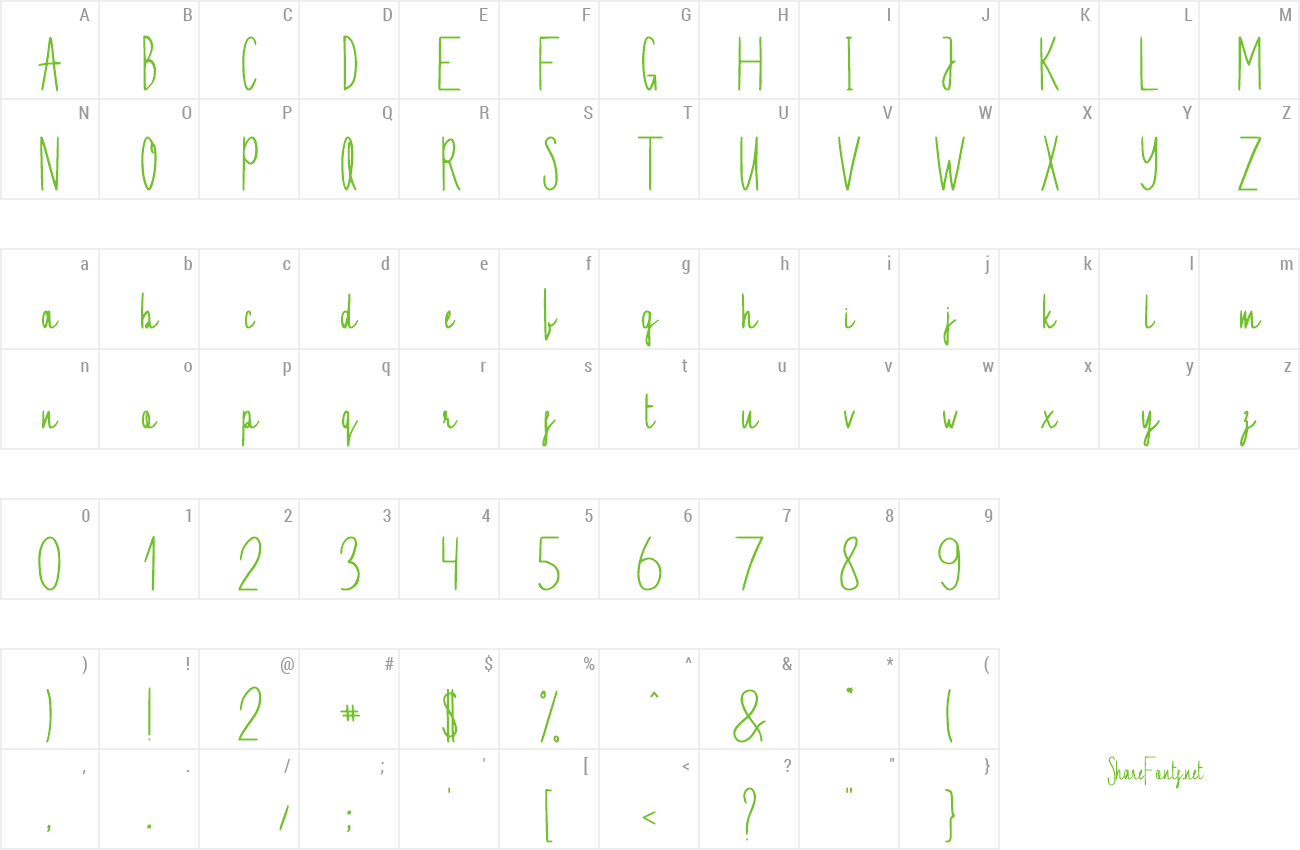 Font Pameela Script preview